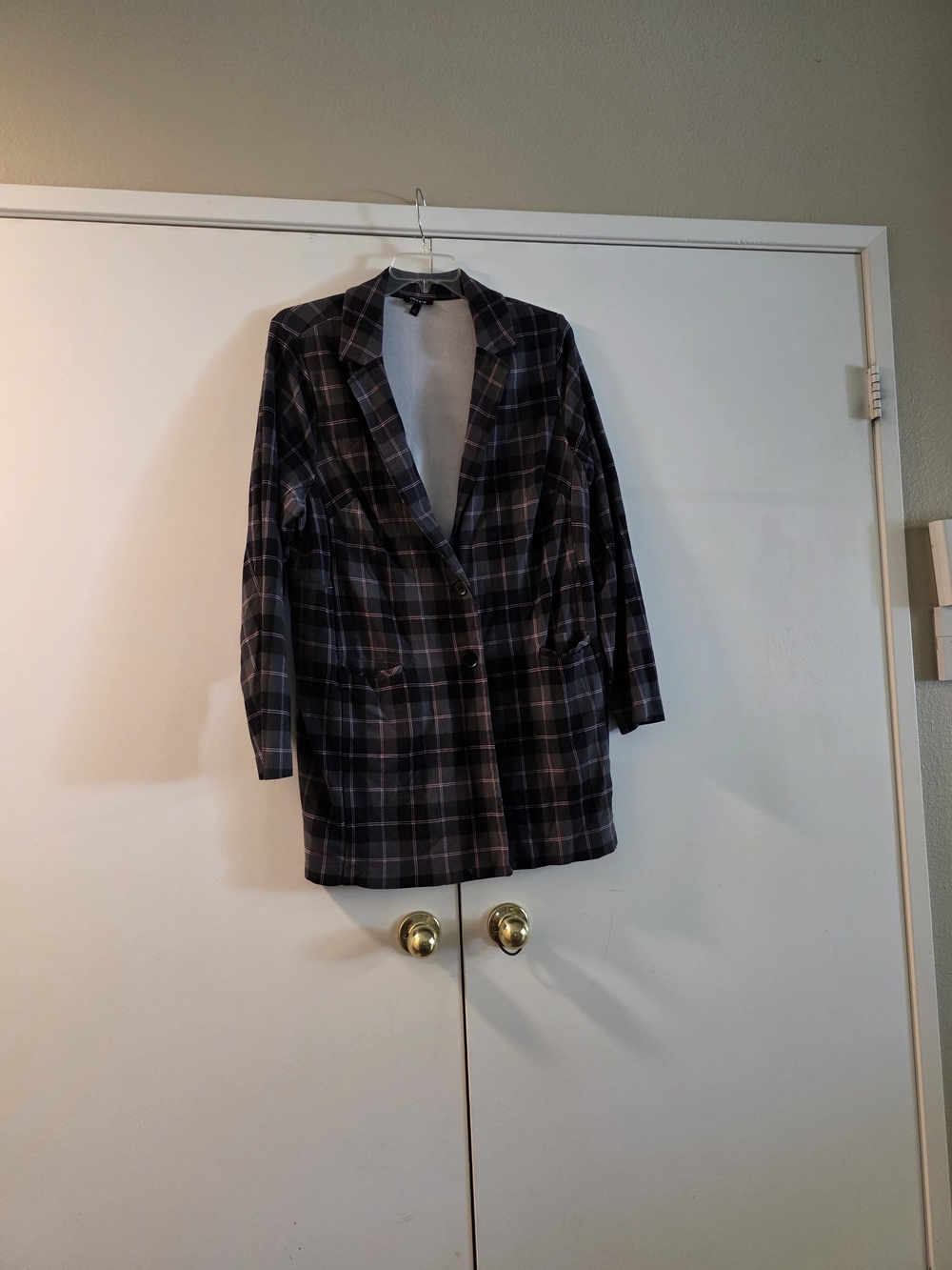 Torrid Plaid Longline Blazer Jacket